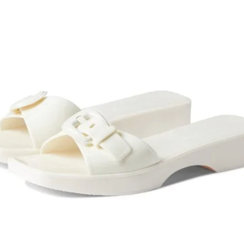 Nib - Veronica Beard Davina White Jelly Slides